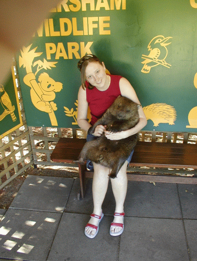 Krissie-Marie Bamforth and Matilda the Wombat